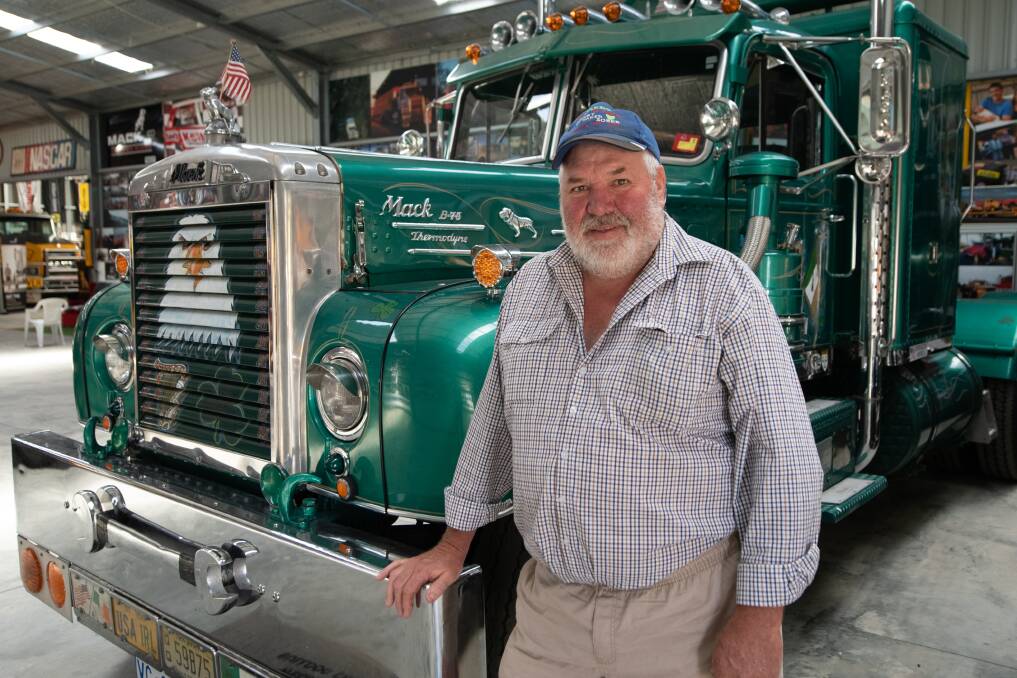BIG RIG: Tasmanian Truck Owners and Operators Association president Rob Bayles at Becketts Truck Museum. Picture: Paul Scambler