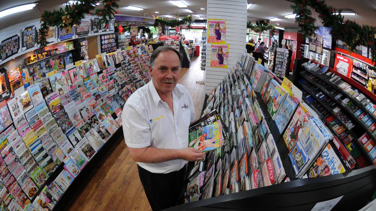 MORE THAN WORDS: Friday marks 50 years since Graeme Le Fevre became owner of Invermay Newsagency. Picture: Supplied