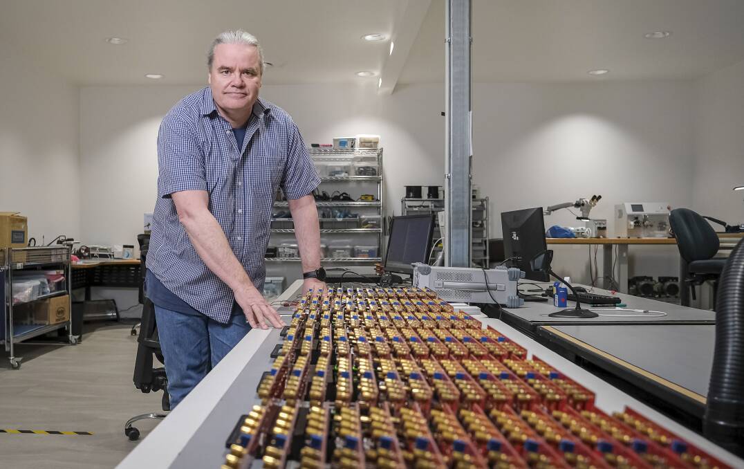 SILICON CHIP OF THE OLD BLOCK: Definium Technologies chief executive Mike Cruse. Picture: Craig George 