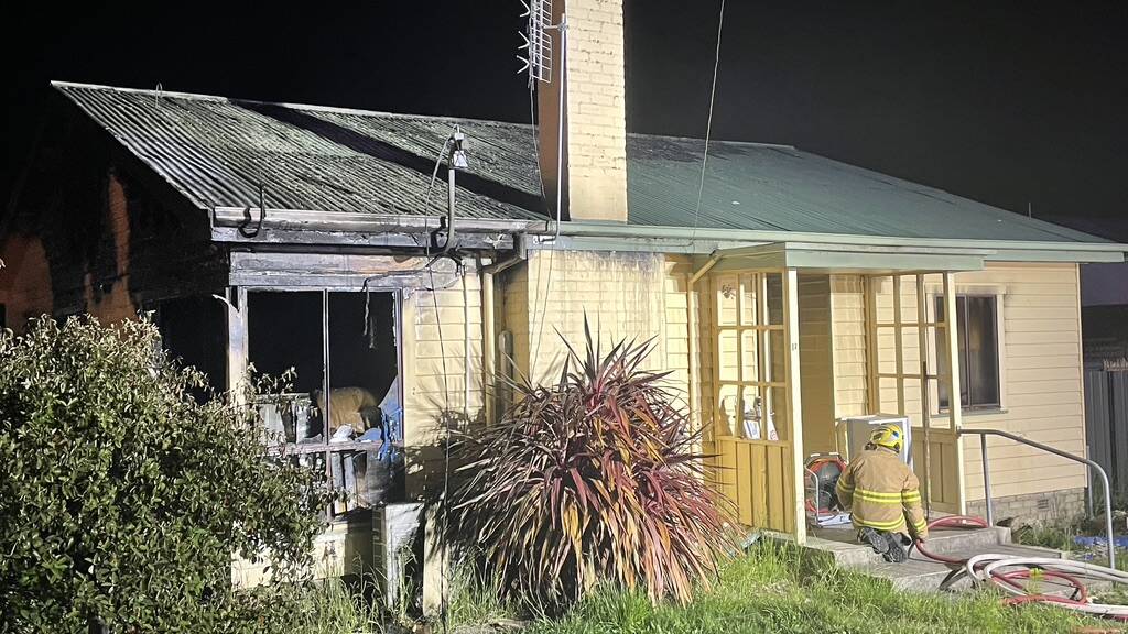 The Tasmania Fire Service were called to Cook Crescent in Mayfield overnight