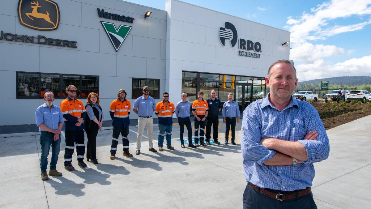 RD-OPEN FOR BUSINESS: Operations Manager George Pitt and his staff at the new RDO Equipment facility in Rocherlea. Picture: Paul Scambler