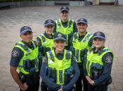 POLICE TO MEET YOU: Constables Branden Pietersz, Indiana Everard, Will Jones, Grant Holt, Paige Kroon and Maddy Nolan (centre). Picture: Paul Scambler