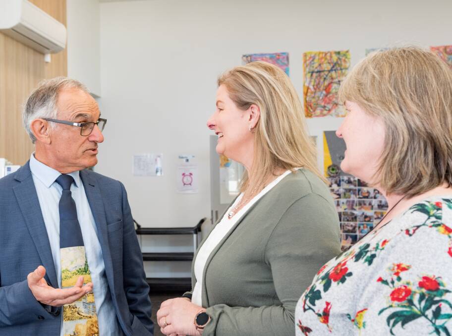 THE DOCTOR IS IN: Dr George Razay, City of Launceston Community Development Officer for Seniors, Children and Families Kath Hawkins and Trish O'Duffy. Picture: Phillip Biggs