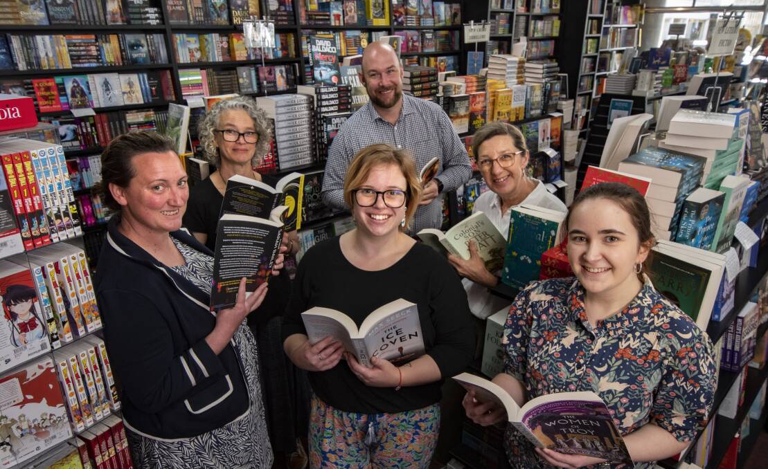 Shop Locally at Petrarch's Bookshop: Andy Durkin, Karen Hall, Holly Cooper, Marcus Durkin, Kathryn Siejka, Phoebe Smallwood. Pciture: Phillip Biggs