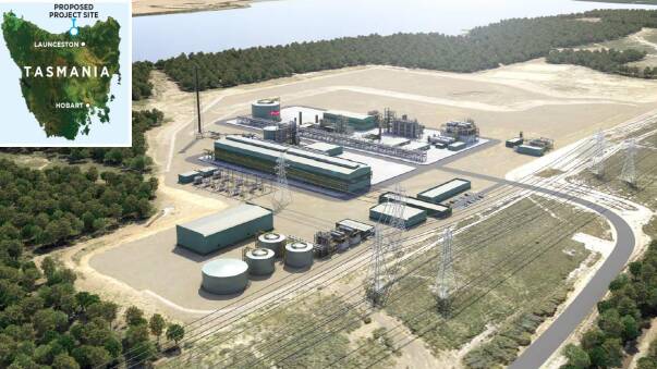 A concept image for phase one of the H2TAS hydrogen plant. Picture: Supplied.