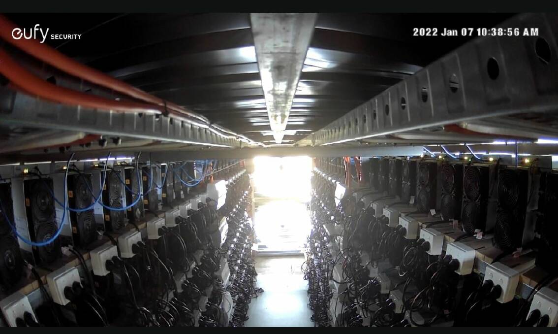 Security camera footage from inside the factory. Picture: Supplied