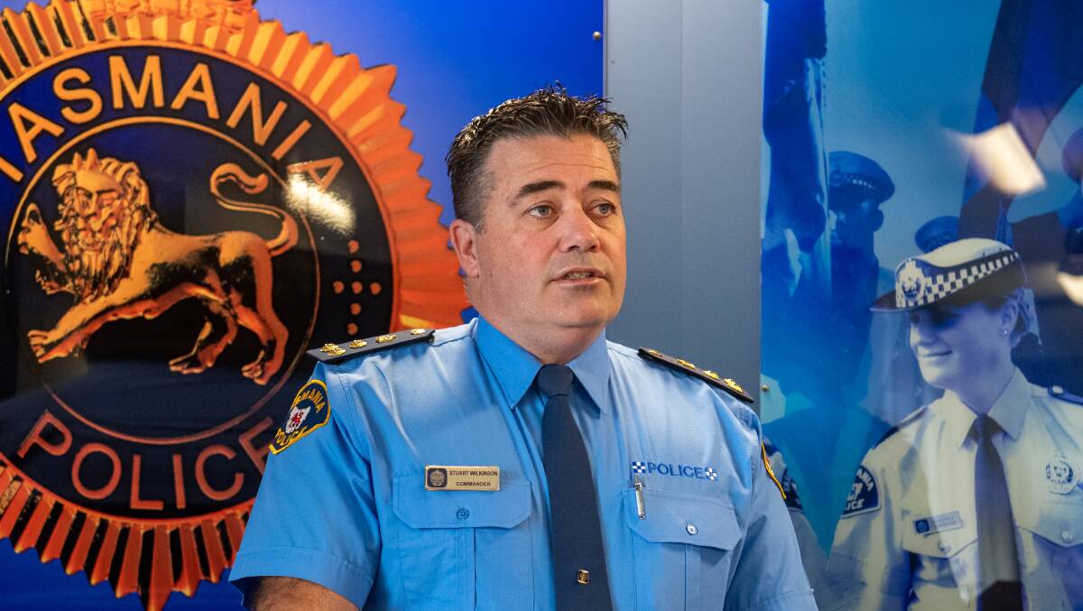 INVESTIGATION: Tasmania Police Commander Stuart Wilkinson. Picture: Paul Scambler