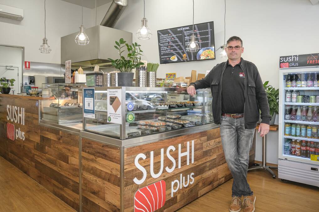 ON A ROLL: Sushi Plus franchise owner James Pearse at thier location on George Street in Launceston. Picture: Craig George