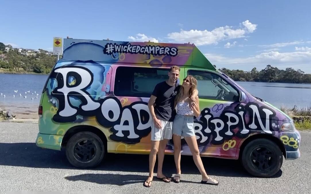 TOURISM WAVE: Tourists Tammy Wells and Jeremy Grunfeld arrived in Tasmania this week after first planning to visit the state 18 months ago. Picture: Supplied