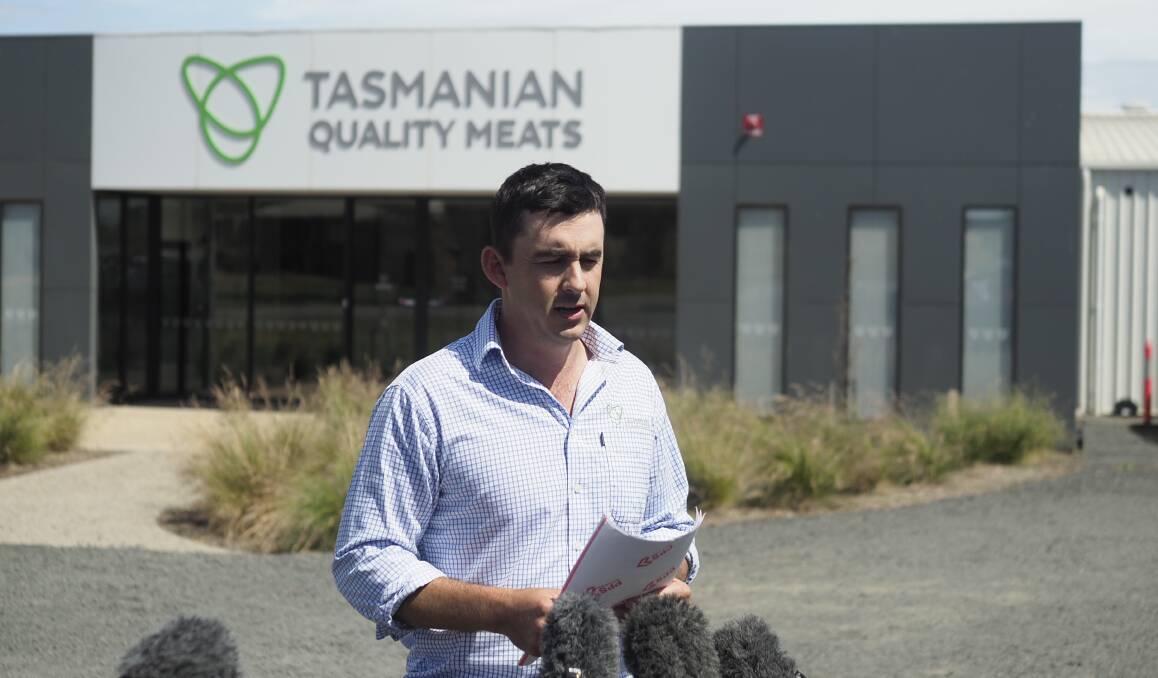 Tasmanian Quality Meats owner Jake Oliver says hundreds of jobs are on the line if the federal government suspends the business' export licence. Picture by Joe Colbrook