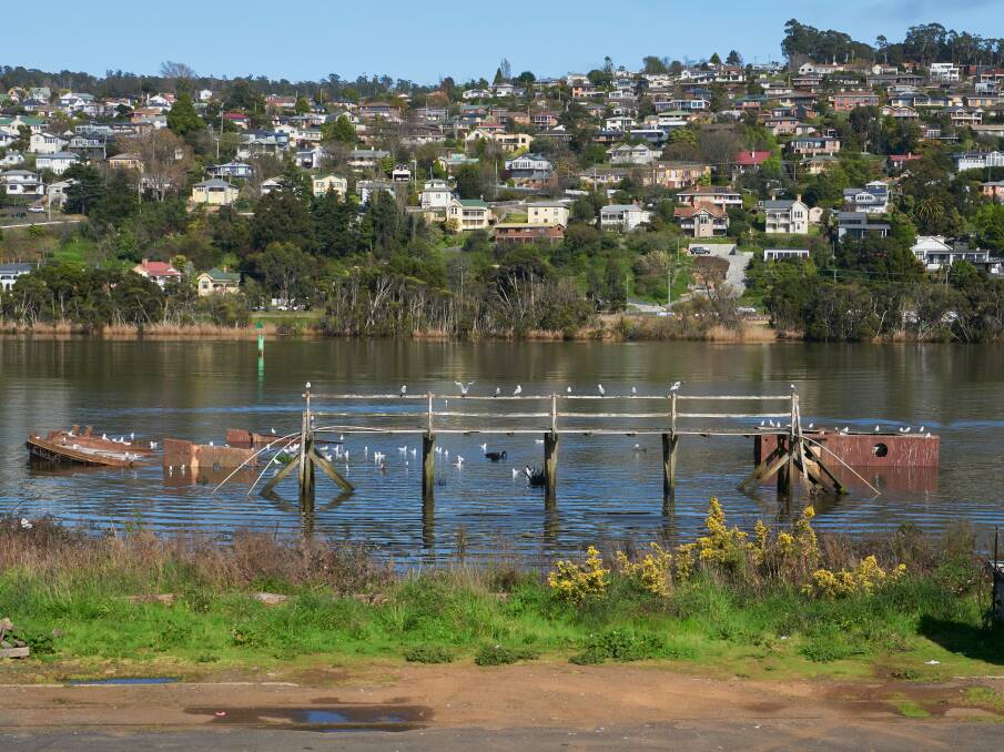 The Pon Rabble II is just one of several wrecks along the Tamar, with one reader casting doubt on whether it and others will be removed. Picture by Rod Thompson
