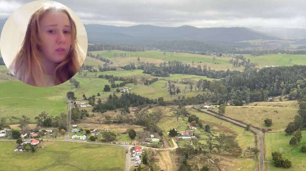 Police say they have arrested a Scottsdale man after a search for missing teenager Shyanne-Lee Tatnell (inset) uncovered human remains. Pictures by Tasmania Police