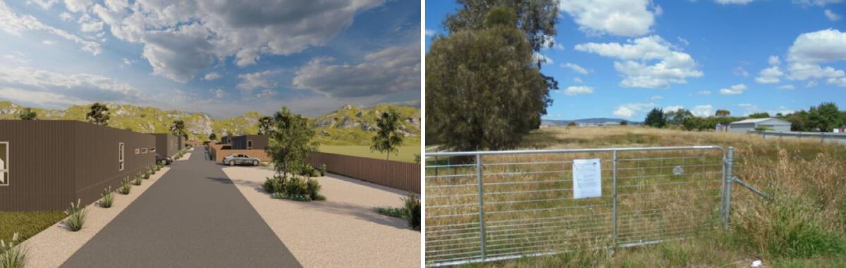 Plans for five units at Campbell Town were knocked back by councillors, who said the lack of a footpath was grounds for refusal. Pictures supplied