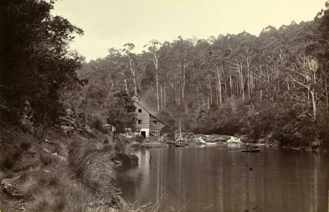 The Supply River Mill in 1893, nearly 20 years after it closed, photographed by AC Bonner of the Northern Tasmania Camera Club. Picture by Launceston Library, LPIC21