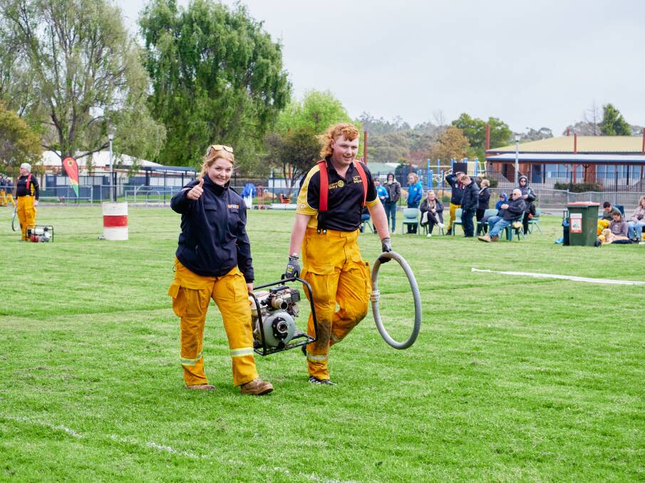 Piper Bunton and Daniel McCullagh from Longford Volunteer Fire Brigade. Picture by Rod Thompson