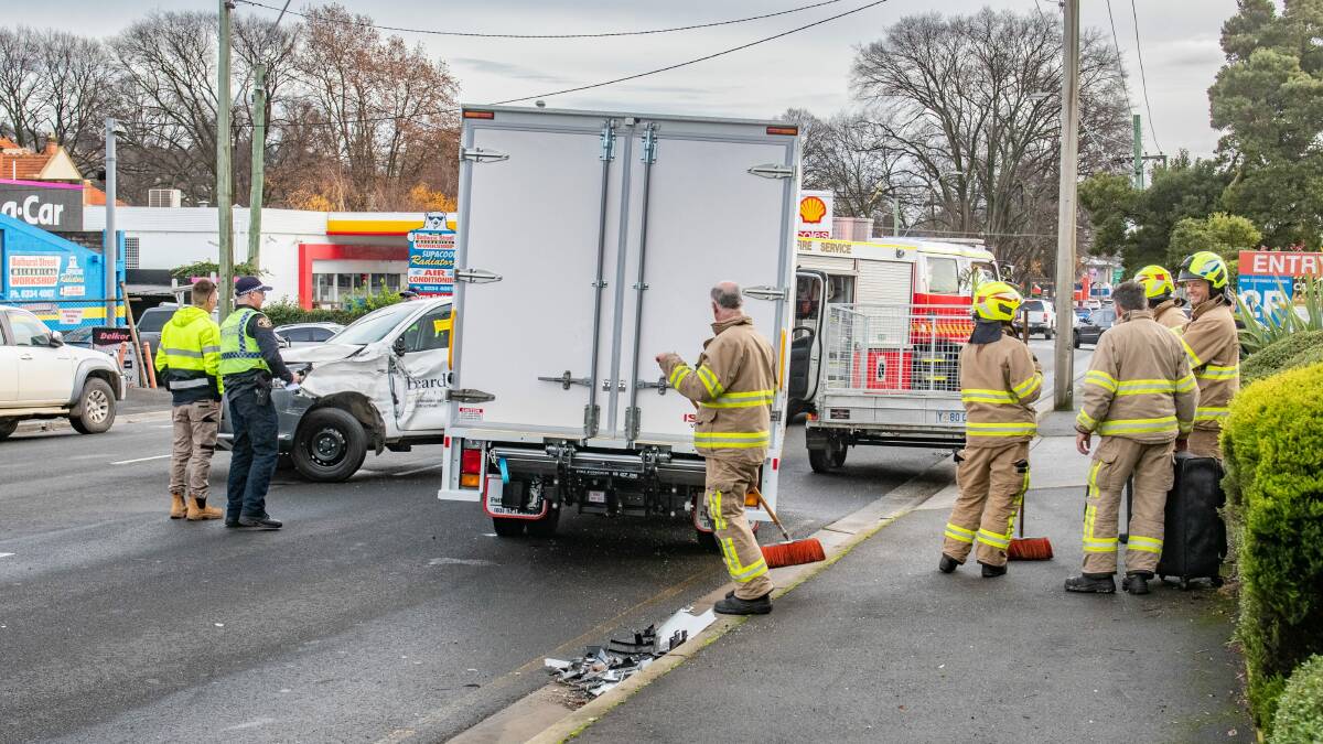 CRASH: A truck and Ute collided at the intersection of Bathurst and Balfour Street, Launceston