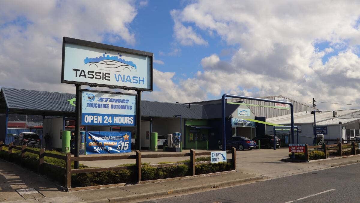 CAR WASH: Tassie Wash located in Invermay, where two men assisted by a female getaway driver robbed the office. Picture: Brett Jarvis 