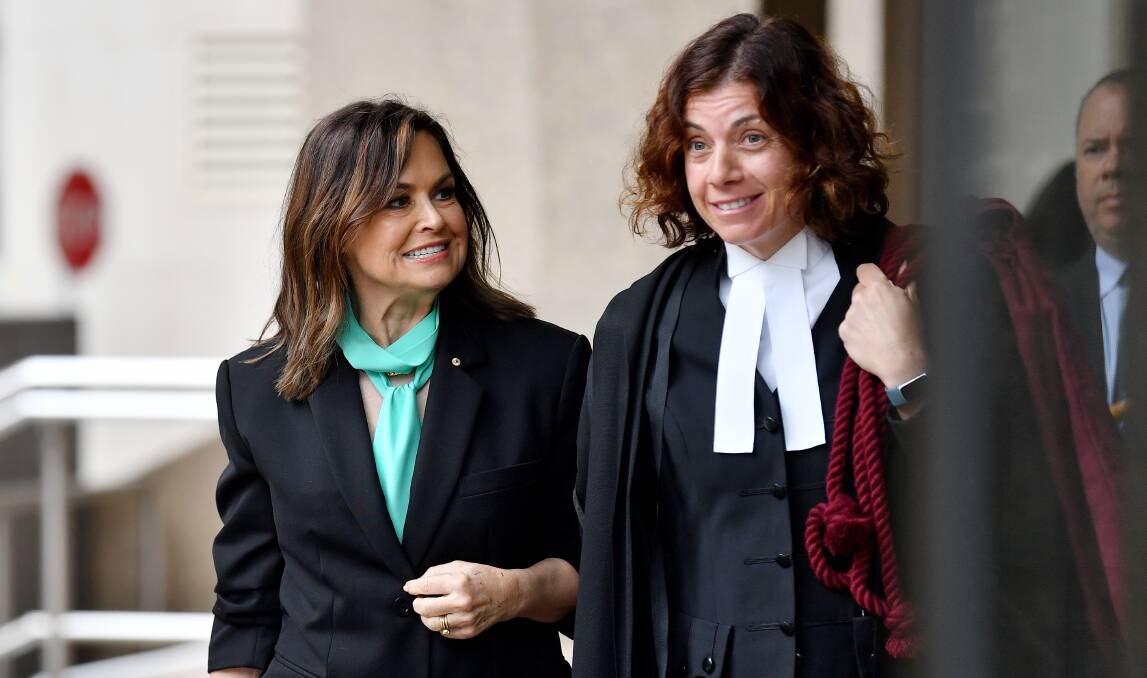 Lisa Wilkinson arrives at the Federal Court last week with top defamation barrister Sue Chrysanthou SC. Picture AAP