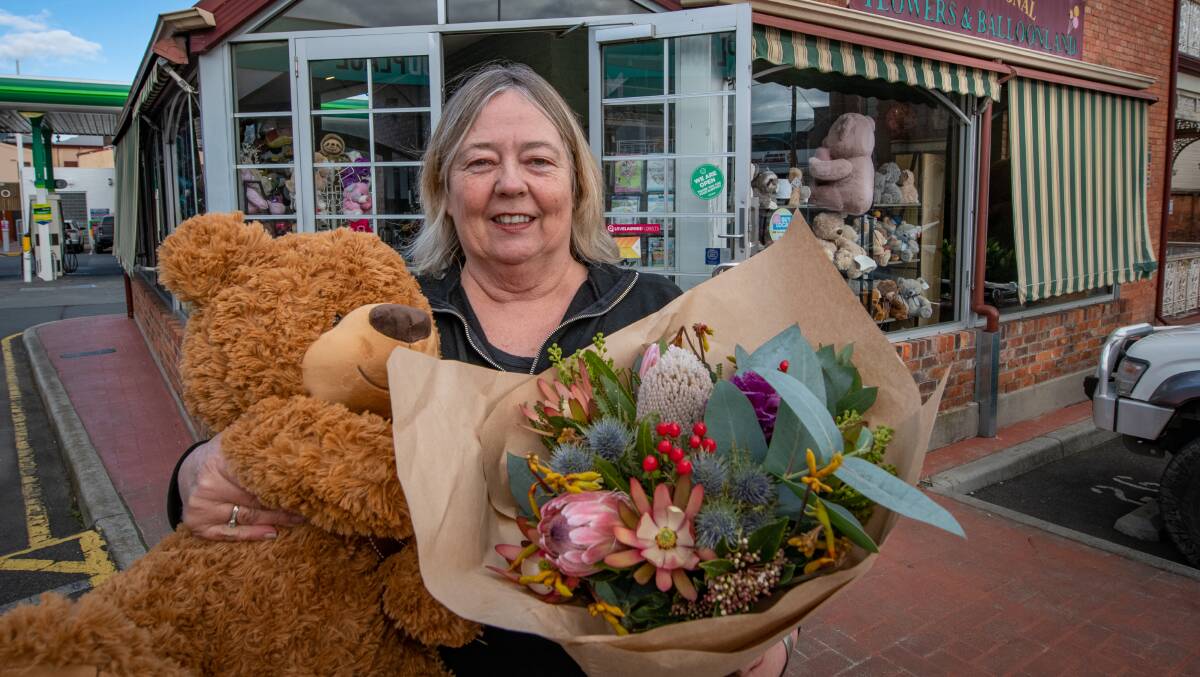 FLOWERS: Sharon Wilcox of International Flowers, Launceston, is celebrating 44 years in Launceston as a florist. Picture: Paul Scambler