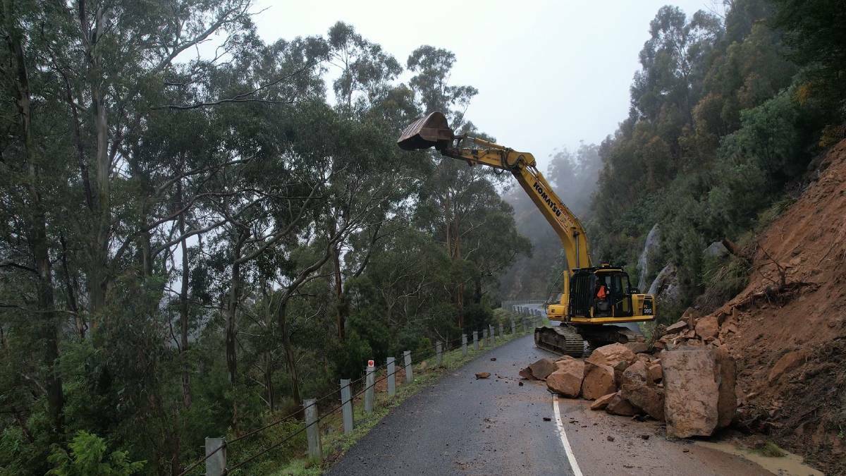 St Marys Pass was closed in late-October due to a landslide caused by heavy rainfall. Picture supplied 