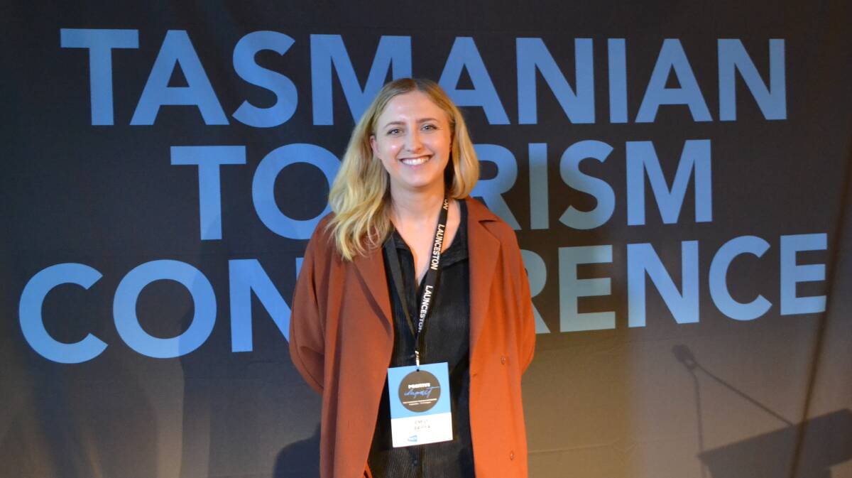 NEW OPPORTUNITIES: Tasmanian Tourism Conference 2022 keynote speaker and Hamlet social enterprise founder Emily Briffa, at Country Club Tasmania, Prospect Vale. Picture: Clancy Balen