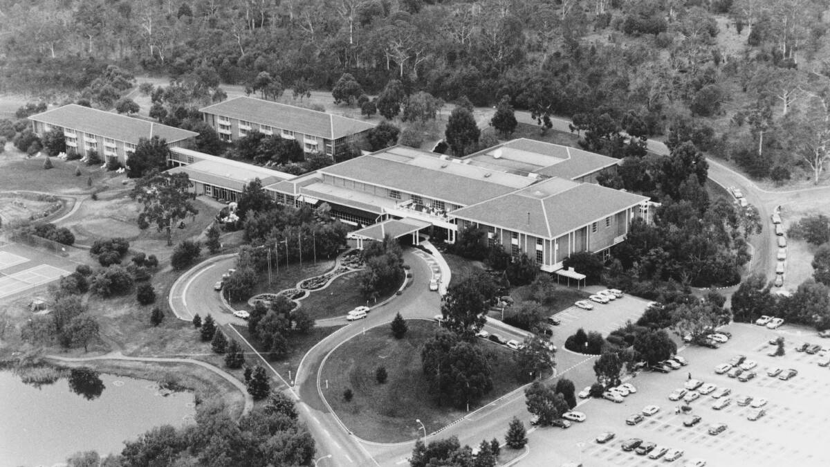 An aerial view of the Country Club Tasmania when it first opened in the 1980s. Picture: Supplied