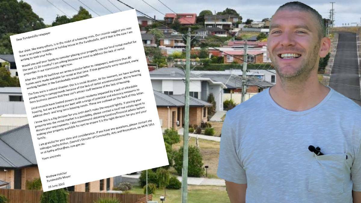Eurobodalla Shire Council mayor Mathew Hatcher wrote a letter to home owners this year. Picture: file 