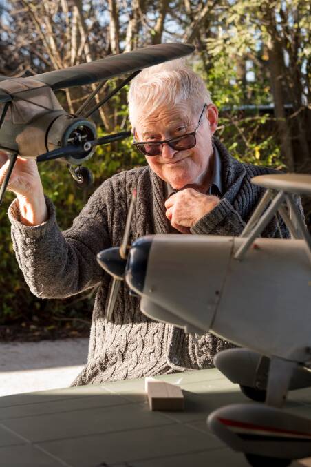 Tim Sydes, of Youngtown has been building model aircrafts for more than 70 years. Picture: Phillip Biggs