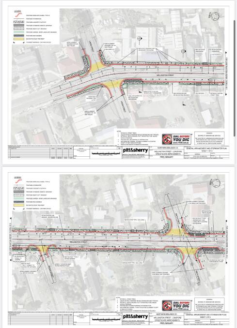 The proposed streetscape plan in Longford.