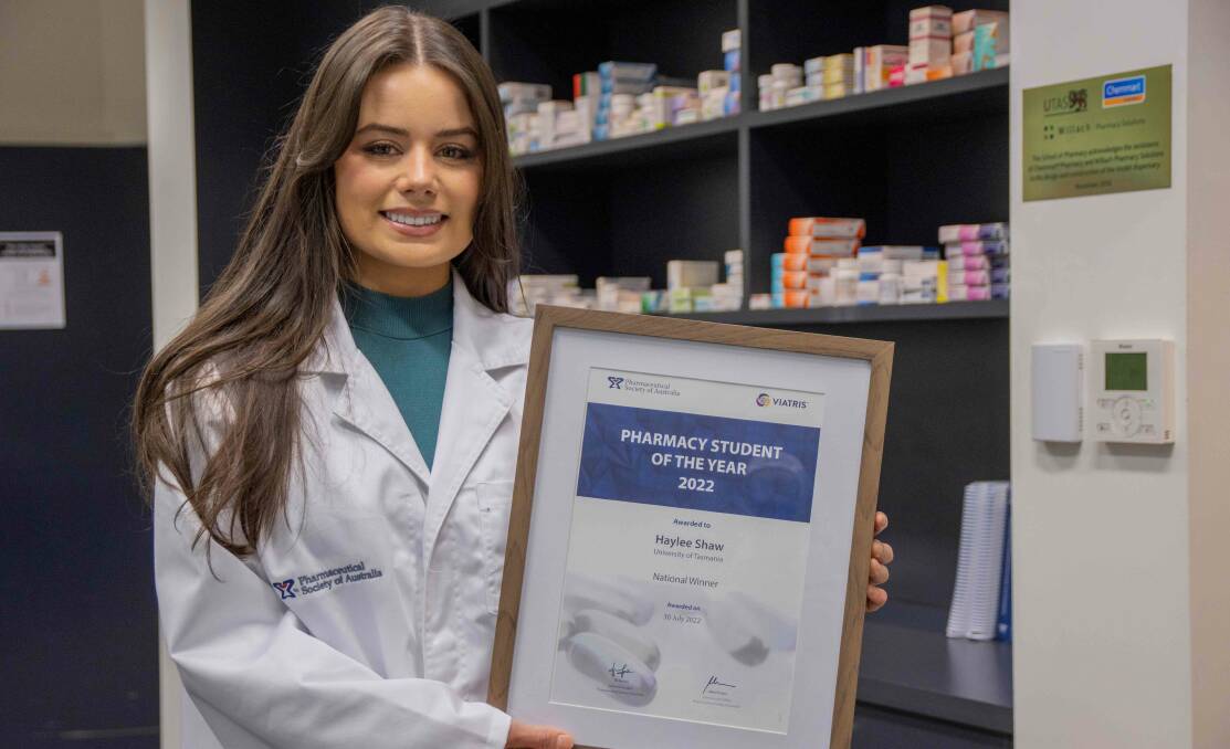 Pharmacy: Haylee Shaw took out the Pharmacy Student of the Year award for 2022. Picture: Supplied