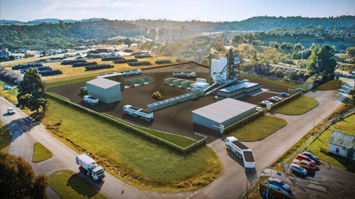 ARTWORK: A mock up of the $10 million state-of-the-art asphalt manufacturing facility in northern Tasmania. Picture: Supplied