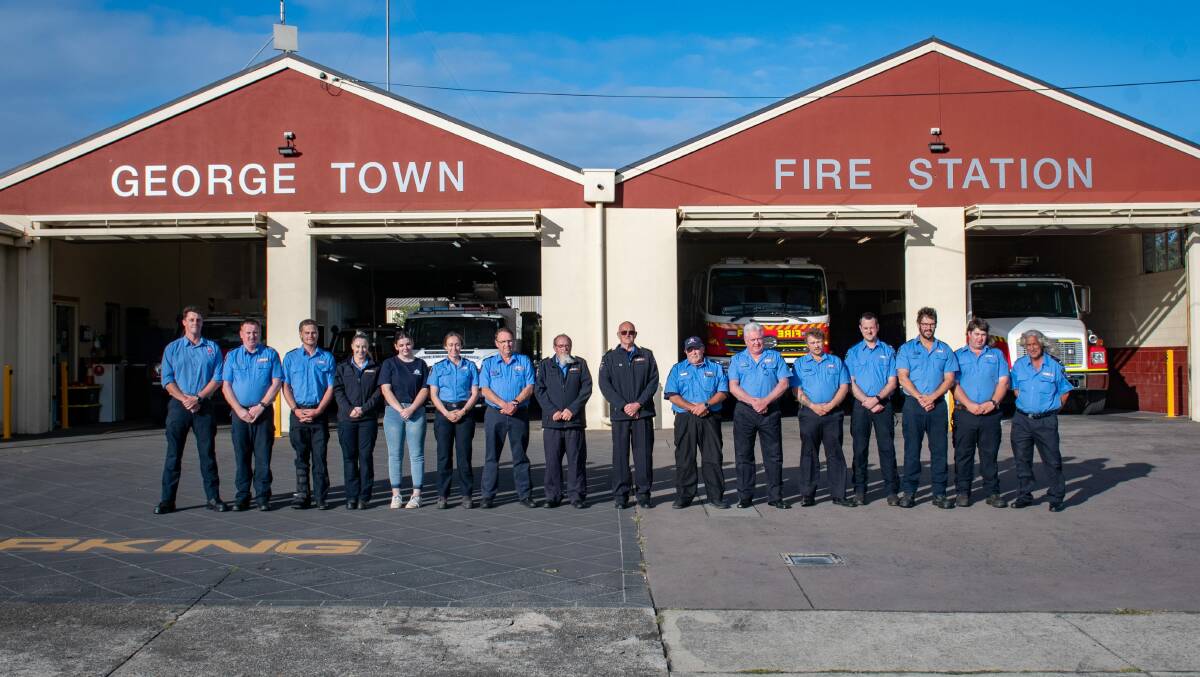 Some of the George Town Fire Brigade staff. Picture by Paul Scambler 