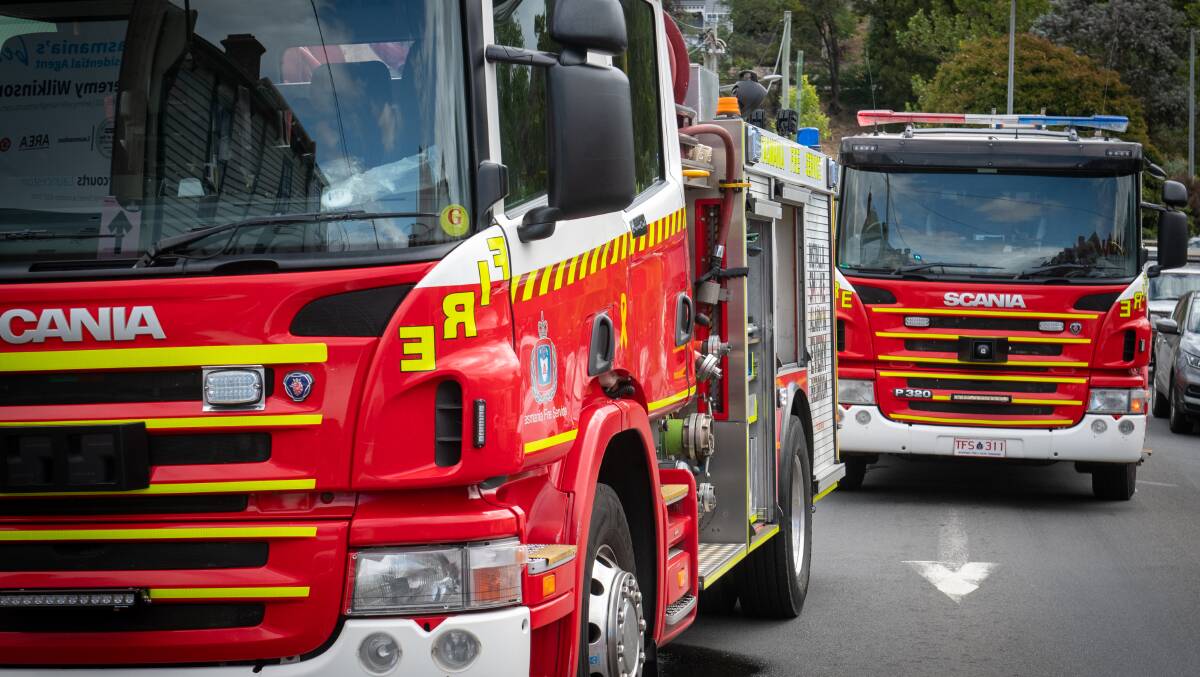 Tasmanian Fire Service Trucks. File picture