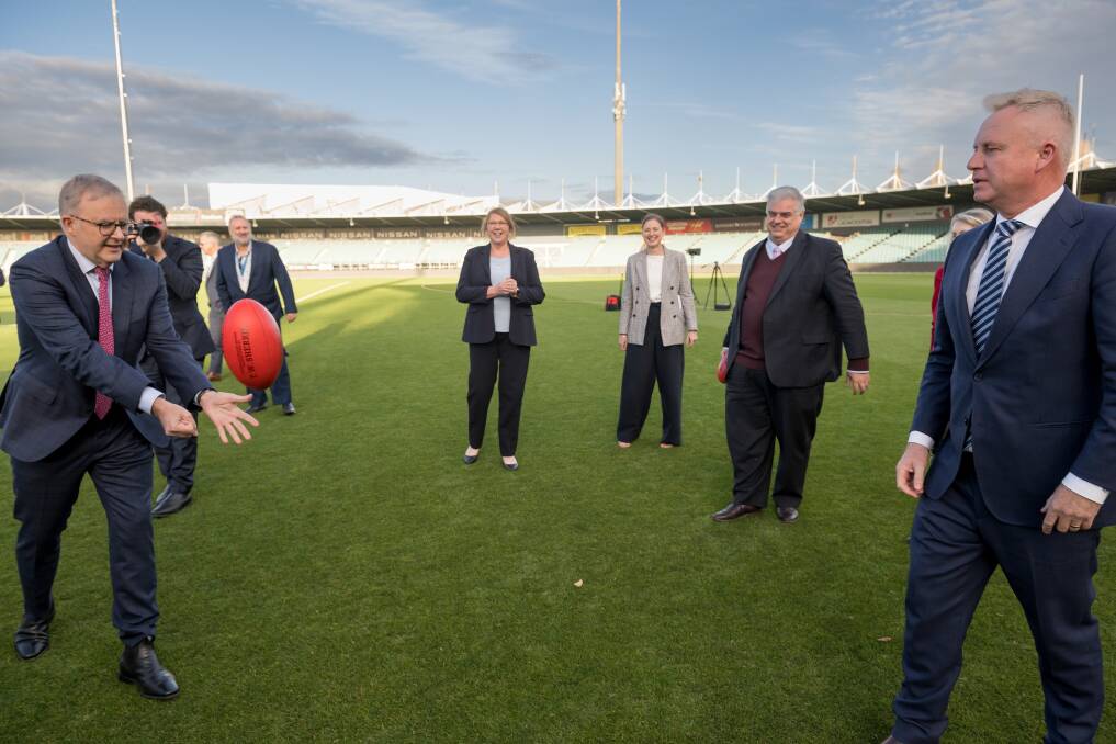 Prime Minister Anthony Albanese and Premier Jeremy Rockliff announced federal funding for both the Macquarie Point stadium and York Park upgrades recently. File Photo 
