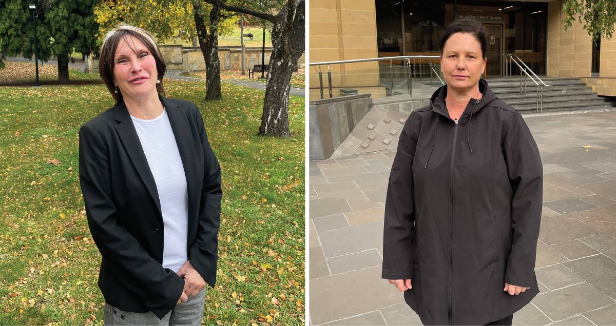 Former Universal Knowledge leader Natasha Lakaev (L), who now lives in Geeveston, is suing former organisation member Carli McConkey for libel. File Photo