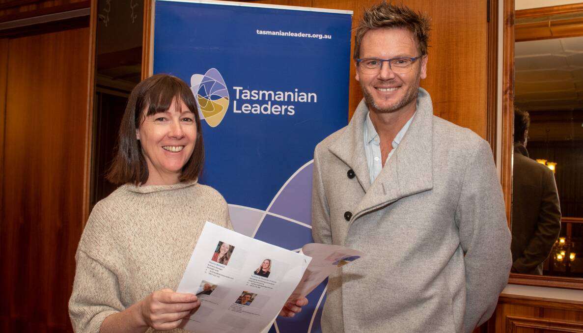 Tasmanian Leaders CEO Angela Driver and General Manager of Federal Groups Luxury Collection, Matt Casey. Picture: Paul Scambler.