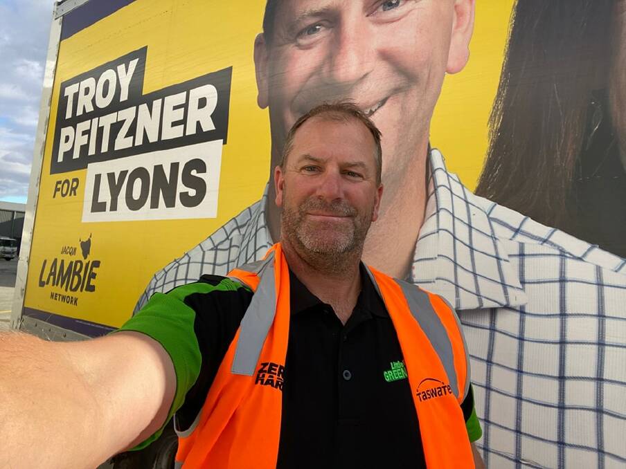 JLN Lyons candidate Troy Pfitzner on the campaign trail. Picture:Facebook