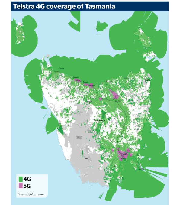 MAP: Telstra's network is the best in the country, but leaves sections of the state uncovered.