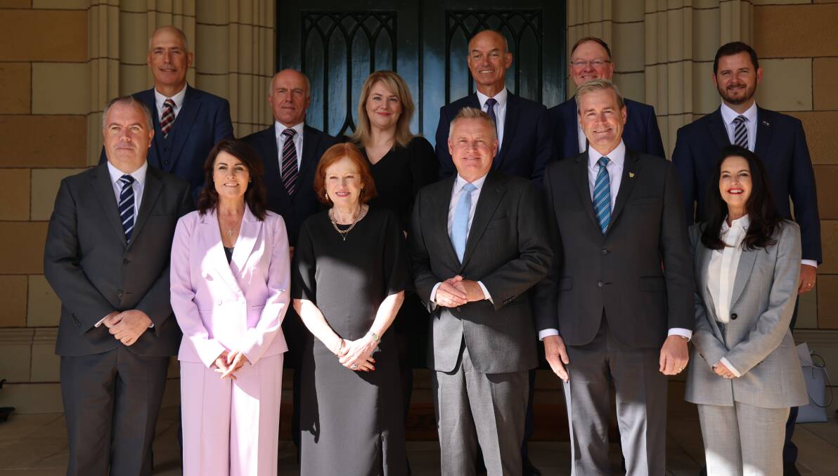 A new cabinet was sworn in on Thursday at Government House in Hobart by Governor Barbara Baker (third from bottom left). Picture supplied