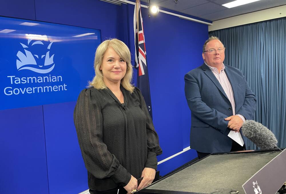 Science and Technology Minister Madeleine Ogilvie and Deputy Secretary for Government Services, Rob Williams. Photo by Ben Seeder