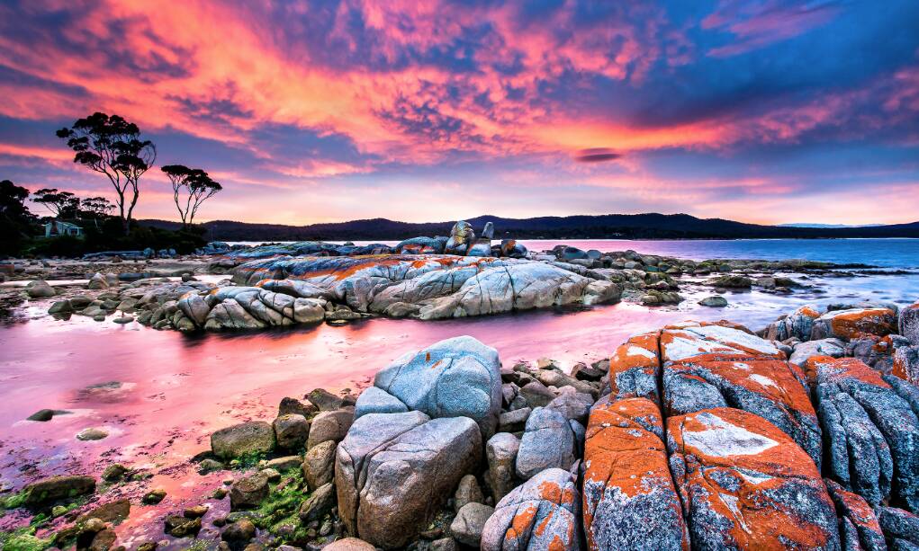 Bay of Fires, including Bina long Bay, is becoming one of the most popular destinations in the state. Picture: Girt by Sea Photography