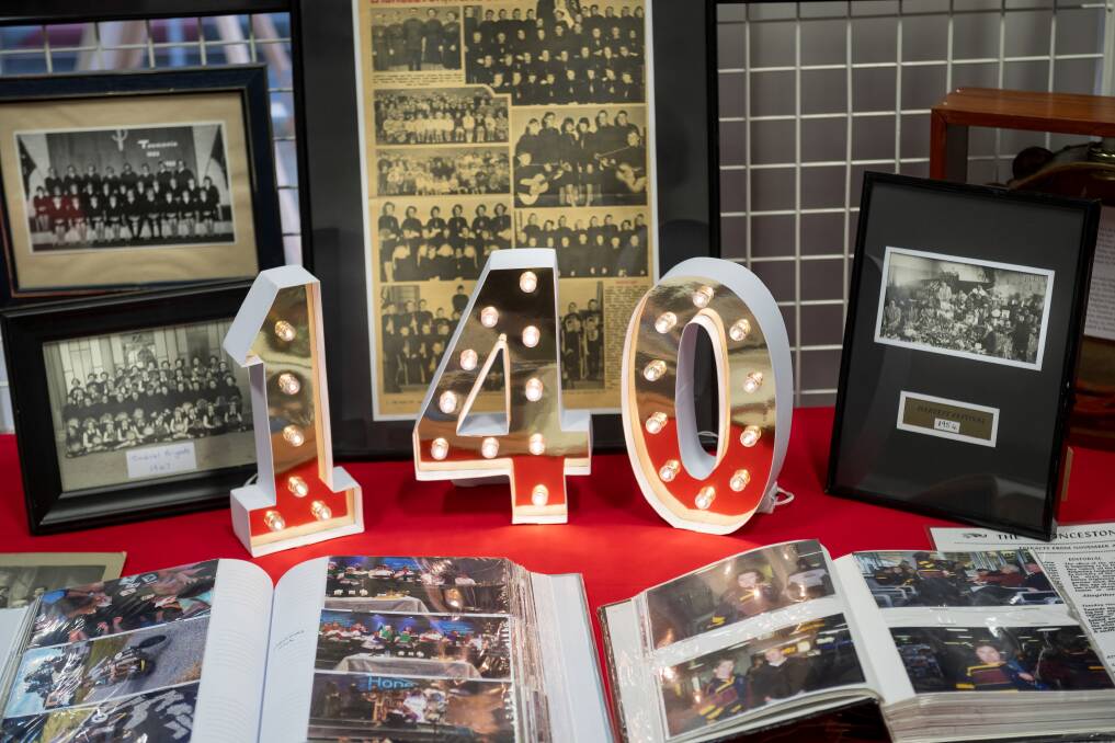 During the anniversary celebration, photos and archive materials were available to look at. Picture by Phillip Biggs