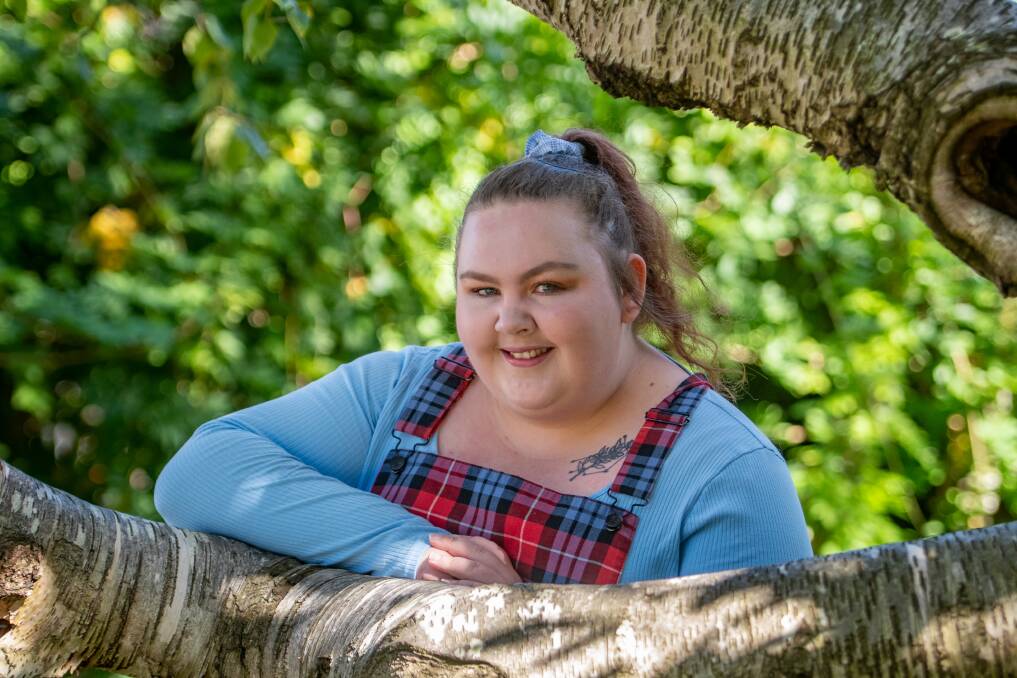 Jasmine Ellis of Launceson has been recognised by Relationships Australia for her work ensuring that Headspace services meet the needs of young queer people. Picture by Paul Scambler