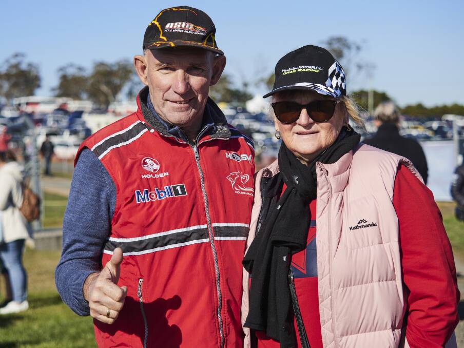Bob and Georgie Wilton of Masterton, New Zealand, enjoying the Supercars fun. Pictures by Rod Thompson