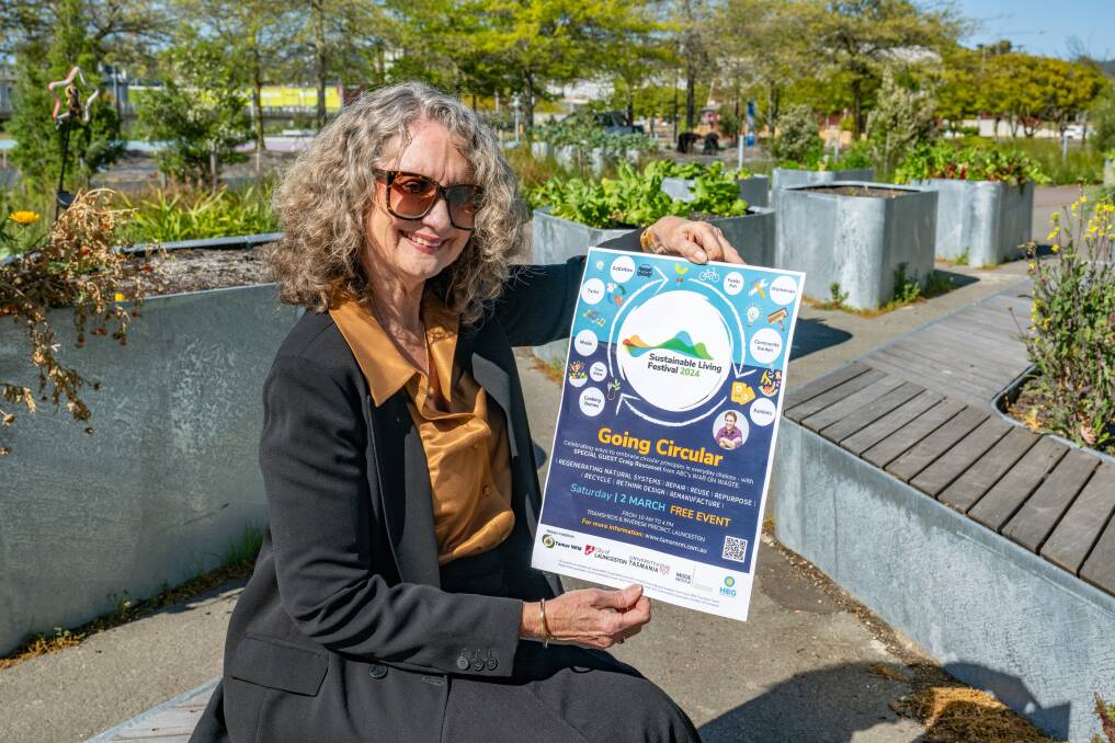 Tamar NRM Sustainable Living Festival coordinator Sandy Astill at the festival launch in Inveresk Precinct. Picture Paul Scambler