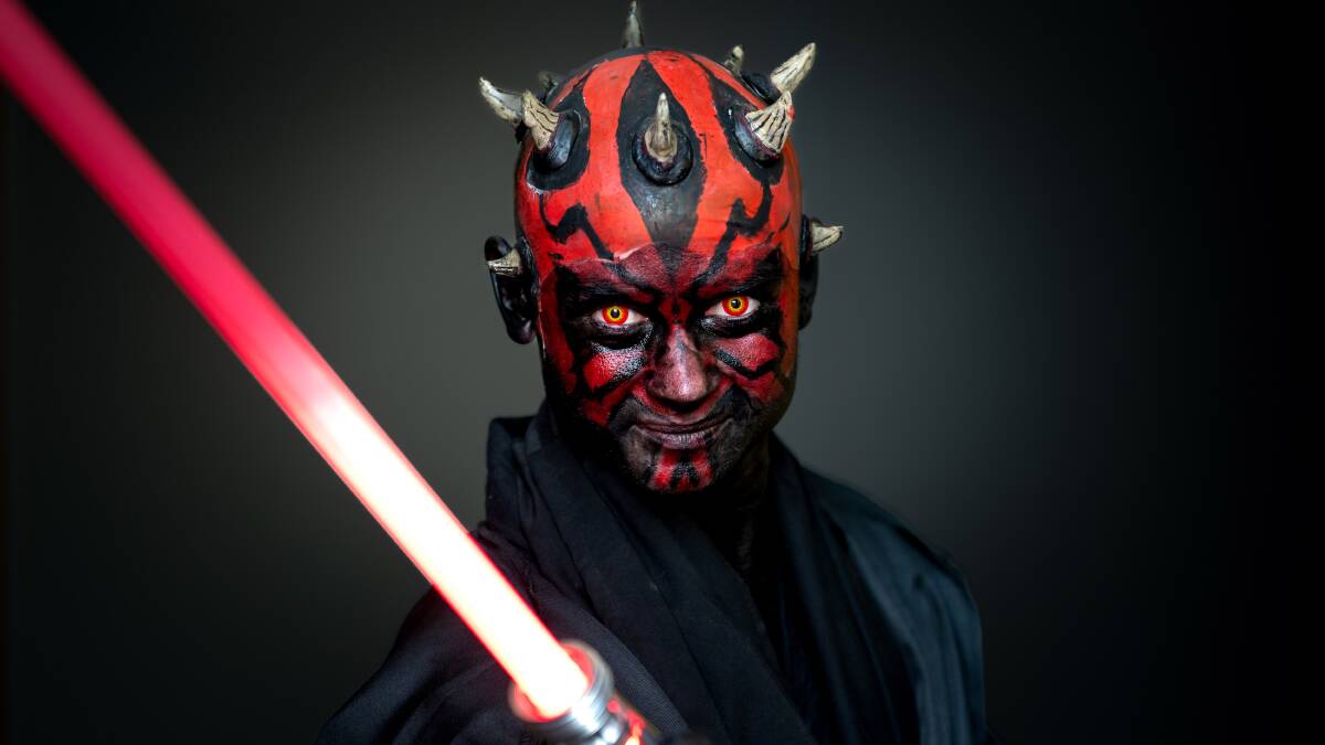 Adam Tenteye as Darth Maul at Star Wars Day, QVMAG. Picture by Phillip Biggs