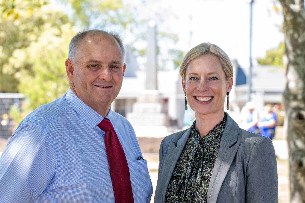 Labor candidate for Lyons Richard Goss with Labor Leader Rebecca White. Picture by Paul Scambler