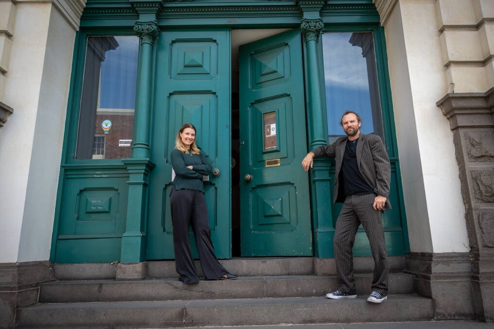 Grace Roberts and Chris Jackson from IO Performance outside their Cimitiere Street theatre. Picture Paul Scambler 