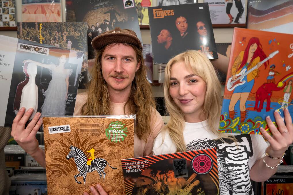 Avenue Records co-owners Sam Stoffelen and Elizabeth "Whizz" Halley at Avenue Records ahead of Record Store Day. Picture by Phillip Biggs