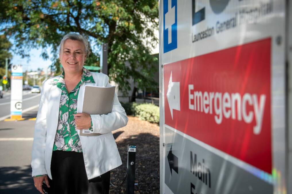Tasmanian Labor health spokesperson Anita Dow outlined three steps to Labor's Immediate Action Plan that would start on day one of Labor in office, if they are elected. Picture by Paul Scambler